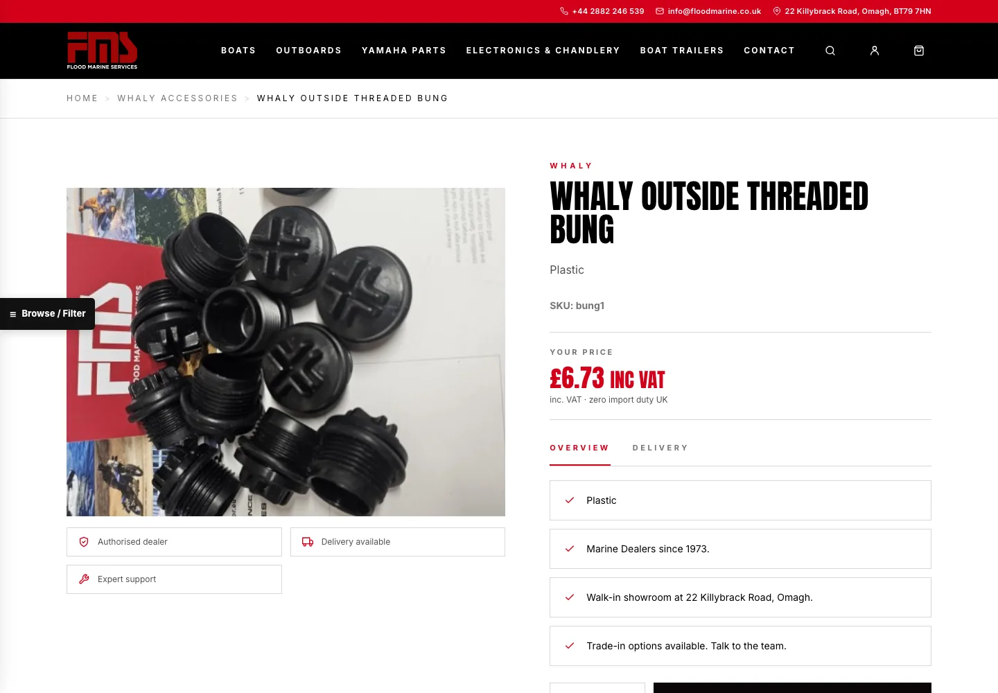 Flood Marine product page with imagery, pricing, specifications and buying guidance